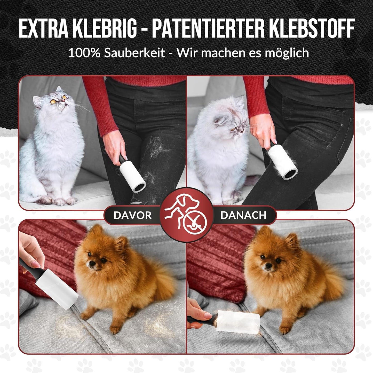 IDEALTASTIC® Lint Roller Pet Hair &amp; Clothing 